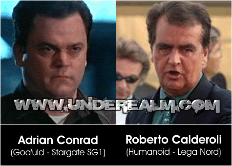 Roberto Calderoli (Lega Nord), Adrian Conrad (Goa'uld)